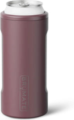 BrüMate Hopsulator Slim Can Cooler Insulated for 12oz Slim Cans | Skinny Can Insulated Stainless Steel Drink Holder for Hard Seltzer, Beer, Soda, and Energy Drinks (Rose Taupe)