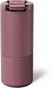 BrüMate Strova 18oz 100% Leakproof Insulated Coffee Mug | Ceramic-Lined Interior | Built-In Silicone Sleeve for Travel | Locking Flip Lid (Rose Taupe)