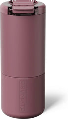 BrüMate Strova 18oz 100% Leakproof Insulated Coffee Mug | Ceramic-Lined Interior | Built-In Silicone Sleeve for Travel | Locking Flip Lid (Rose Taupe)
