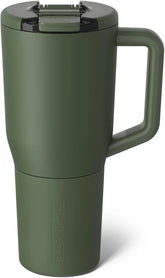 BrüMate Müv - 35oz 100% Leak Proof Insulated Coffee Mug with Handle & Lid - Stainless Steel Coffee Travel Mug - Double Walled Coffee Cup (OD Green)
