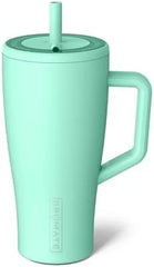 BrüMate Era 30 oz Tumbler with Handle and Straw | 100% Leakproof Insulated Water Bottle Tumbler with Lid and Flexible SoftSip Straw | Made of Stainless Steel | Cup Holder Friendly | 30oz (Mint)