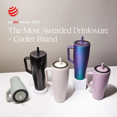 BrüMate Era 30 oz Tumbler with Handle & Straw | 100% Leakproof Insulated Water Bottle Tumbler with Lid & Flexible SoftSip Straw | Made of Stainless Steel | Cup Holder Friendly | 30oz (Polka Pearl)