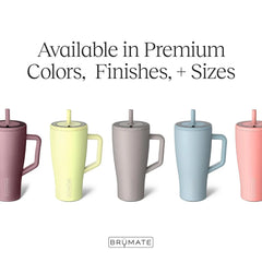 BrüMate Era 30 oz Tumbler with Handle & Straw | 100% Leakproof Insulated Water Bottle Tumbler with Lid & Flexible SoftSip Straw | Made of Stainless Steel | Cup Holder Friendly | 30oz (Polka Pearl)