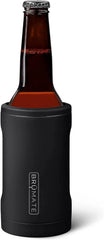 BrüMate Hopsulator Bott'l Insulated Bottle Cooler for Standard 12oz Glass Bottles | Glass Bottle Insulated Stainless Steel Drink Holder for Beer and Soda (Matte Black)