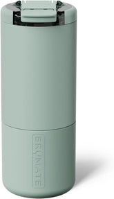 BrüMate Strova 18oz 100% Leakproof Insulated Coffee Mug | Ceramic-Lined Interior | Built-In Silicone Sleeve for Travel | Locking Flip Lid (Sage)
