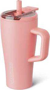 BrüMate Era Flip 20oz Kids Tumbler with Covered Flip Down Straw | 100% Leakproof Insulated Kids Cup | Made of Stainless Steel | Cup Holder Friendly | 20oz (Guava)
