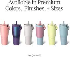 BrüMate Resa 35oz 100% Leakproof Travel Tumbler with Handle & Straw | Flexible SoftSip Straw | Silicone Sleeve for Durability | Stainless Steel | Cup Holder & Travel Friendly Water Bottle | (Dune)