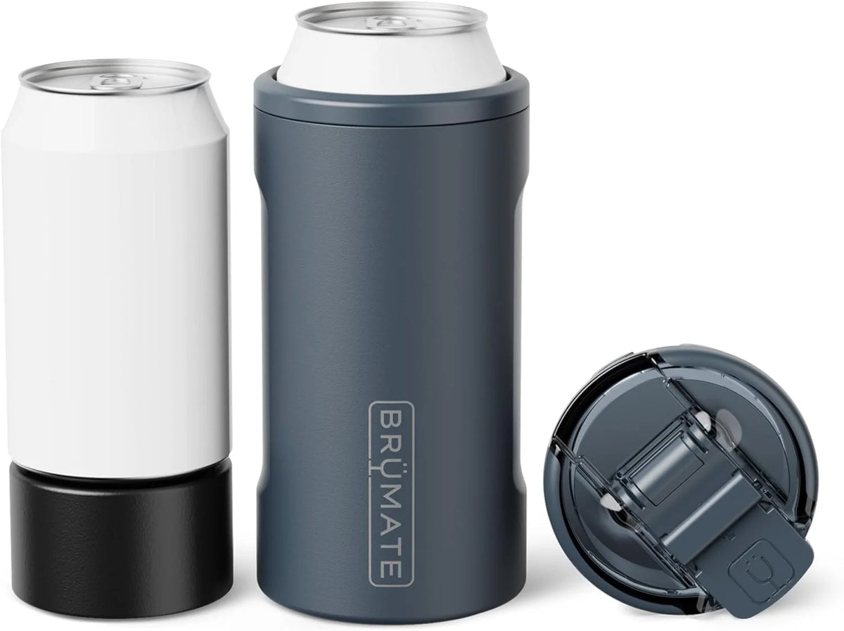 BrüMate Hopsulator Trio 3-in-1 Insulated Can Cooler for 12oz / 16oz Cans + 100% Leak Proof Tumbler with Lid | Insulated for Beer, Soda, and Energy Drinks