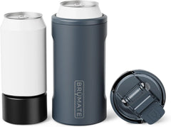 BrüMate Hopsulator Trio 3-in-1 Insulated Can Cooler for 12oz / 16oz Cans + 100% Leak Proof Tumbler with Lid | Insulated for Beer, Soda, and Energy Drinks