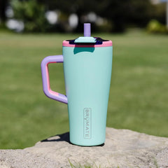 BrüMate Era Flip 20oz Kids Tumbler with Covered Flip Down Straw | 100% Leakproof Insulated Kids Cup | Made of Stainless Steel | Cup Holder Friendly | 20oz (Guava)