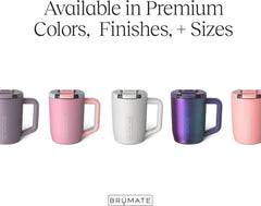 BrüMate Müv - 15oz 100% Leak Proof Insulated Coffee Mug with Handle & Lid - Stainless Steel Coffee Travel Mug - Double Walled Coffee Cup (Blue Agave)