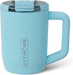 BrüMate Müv - 15oz 100% Leak Proof Insulated Coffee Mug with Handle & Lid - Stainless Steel Coffee Travel Mug - Double Walled Coffee Cup (Glacier)
