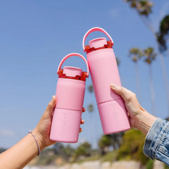BrüMate Rise 18oz Water Bottle with Covered Silicone Straw | 100% Leakproof Insulated Kids Water Bottle | Cup Holder Friendly Base | 18oz (Nightfall Blue)