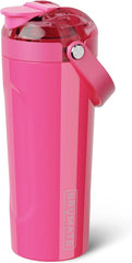 BrüMate MultiShaker Blender Shaker Bottle | 100% Leakproof Insulated Stainless Steel | Pre Workout and Protein Shaker Bottle for the Gym | 25oz (Neon Pink)
