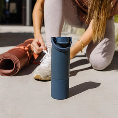 BrüMate Rise 35oz Water Bottle With 100% Leakproof Covered Silicone Straw | Insulated Stainless Steel Water Bottle With Removable Straw | Fast Flow | Soft Sip Silicone Spout | BPA-Free (Blue Agave)