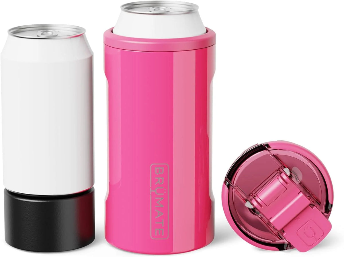 BrüMate Hopsulator Trio 3-in-1 Insulated Can Cooler for 12oz / 16oz Cans + 100% Leak Proof Tumbler with Lid | Insulated for Beer, Soda, and Energy Drinks