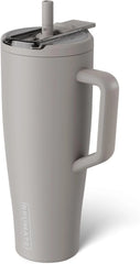 BrüMate Era Flip 40oz Tumbler with 100% Leakproof Covered Straw Lid | Hygienic Covered Straw | Insulated Stainless Steel Water Bottle with Handle | Cup Holder Friendly | BPA-Free (Mocha)