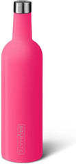 BrüMate Winesulator 25 Oz Triple-Walled Insulated Wine Canteen Made of Stainless Steel, 24-Hour Temperature Retention, Shatterproof, Comes with Silicone Transfer Funnel (Neon Pink)