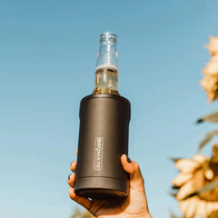 BrüMate Hopsulator Bott'l Insulated Bottle Cooler for Standard 12oz Glass Bottles | Glass Bottle Insulated Stainless Steel Drink Holder for Beer and Soda (Stainless)