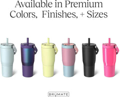 BrüMate Resa 25oz 100% Leakproof Travel Tumbler with Handle & Straw | Flexible SoftSip Straw | Silicone Sleeve for Durability | Stainless Steel | Cup Holder & Travel Friendly Water Bottle | (Mist)