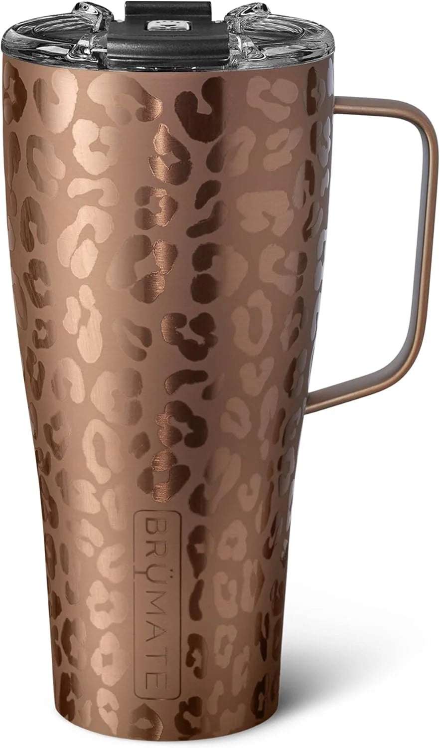 BrüMate Toddy XL - 32oz 100% Leak Proof Insulated Coffee Mug with Handle & Lid - Stainless Steel Coffee Travel Mug - Double Walled Coffee Cup (Gold Leopard)