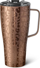 BrüMate Toddy XL - 32oz 100% Leak Proof Insulated Coffee Mug with Handle & Lid - Stainless Steel Coffee Travel Mug - Double Walled Coffee Cup (Gold Leopard)
