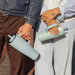 BrüMate Era 40 oz Tumbler with Handle and Straw | 100% Leakproof Insulated Water Bottle Tumbler with Lid and Straw | Made of Stainless Steel | Cup Holder Friendly | 40oz (Star Burst)