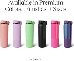 BrüMate Rise 25oz Water Bottle With 100% Leakproof Covered Straw | Insulated Stainless Steel Water Bottle With Removable Straw | Fast Flow | Soft Silicone Spout | BPA-Free (Wildflower Whisper)