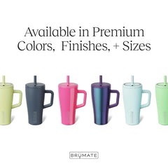 BrüMate Era 20 oz Tumbler with Handle and Straw | 100% Leakproof Insulated Tumbler with Lid and Straw | Made of Stainless Steel | Cup Holder Friendly Base | 20oz (Glacier)