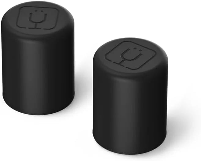 BrüMate Magnetic Straw Caps | Silicone Straw Topper 2-pack | Dust & Dirt Resistant | Compatible with All Era and Resa Tumblers (Black)