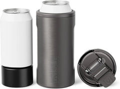 BrüMate Hopsulator Trio 3-in-1 Insulated Can Cooler for 12oz / 16oz Cans + 100% Leak Proof Tumbler with Lid | Insulated for Beer, Soda, and Energy Drinks
