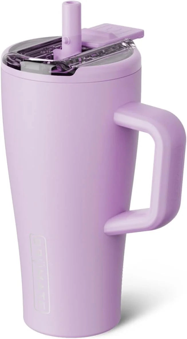 BrüMate Era Flip 20oz Kids Tumbler with Covered Flip Down Straw | 100% Leakproof Insulated Kids Cup | Made of Stainless Steel | Cup Holder Friendly | 20oz (Lavender)