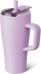 BrüMate Era Flip 20oz Kids Tumbler with Covered Flip Down Straw | 100% Leakproof Insulated Kids Cup | Made of Stainless Steel | Cup Holder Friendly | 20oz (Lavender)